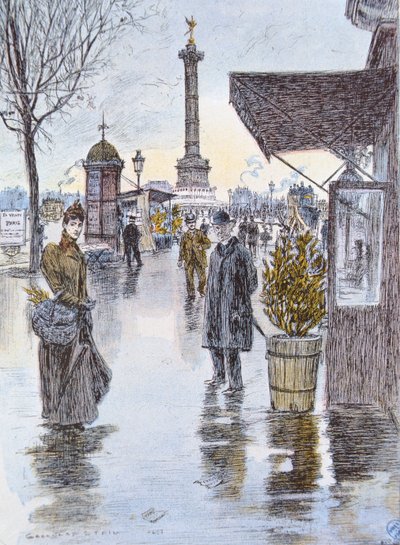 The Place de la Bastille, Paris by Georges Stein